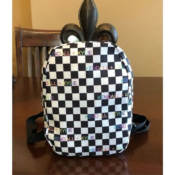 🎉HP🎉 KENDALL + KYLIE - NWOT - Mini Backpack in Black & WHITE Logo Check. - Picture 6 of 14